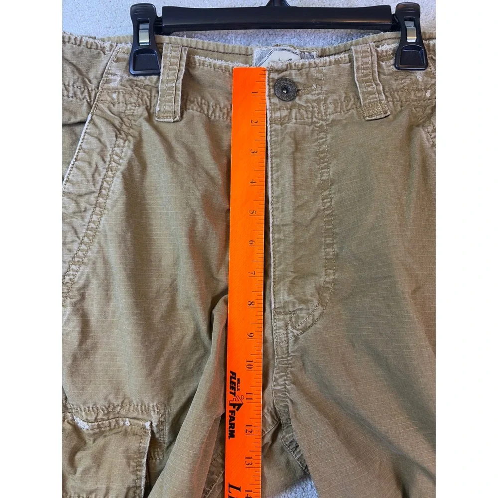 American Eagle Cargo Pants Men 32x30 Tan Ripstop AE-3 Field Trousers y2k Grunge